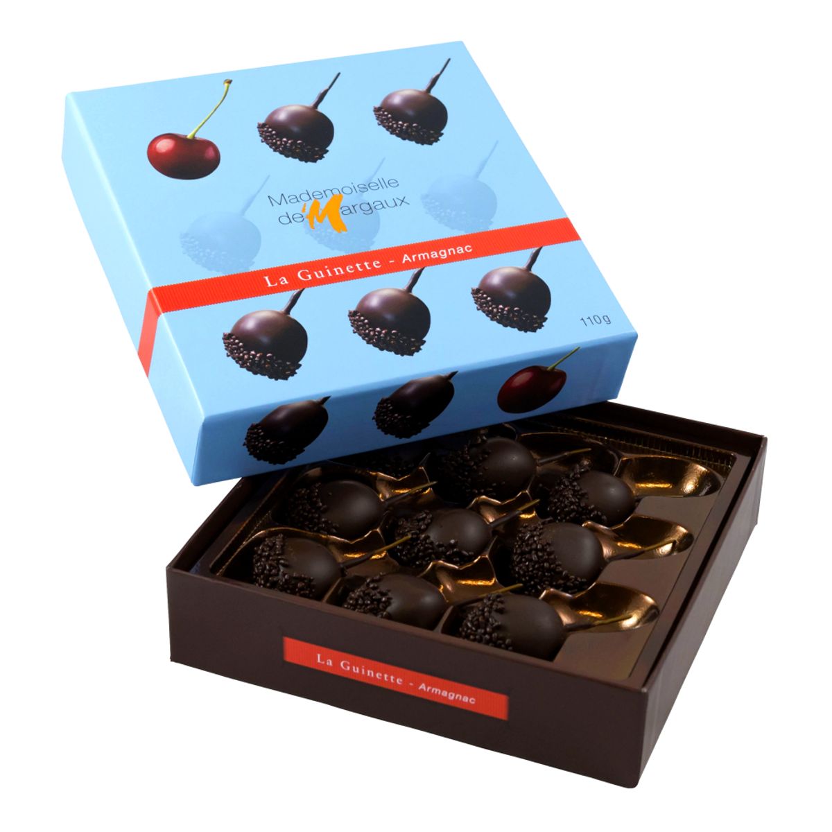 Moreller med Mørk sjokolade & Armagnac 9 stk